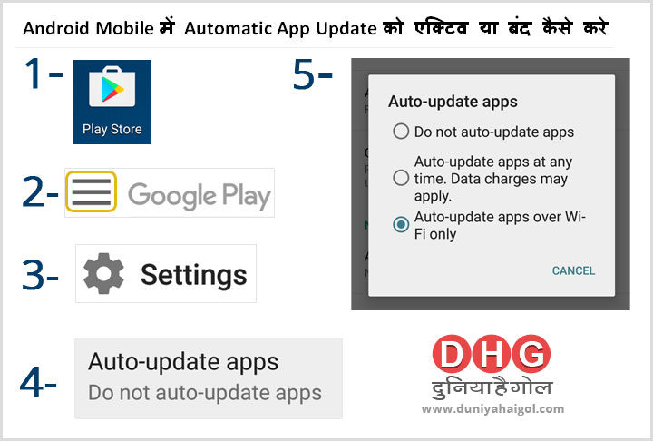 How to Enable or Disable Android App Updation