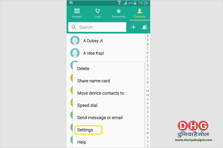 How to Take Backup of Android Mobile Contacts Step 2