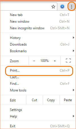 Chrome Print Option
