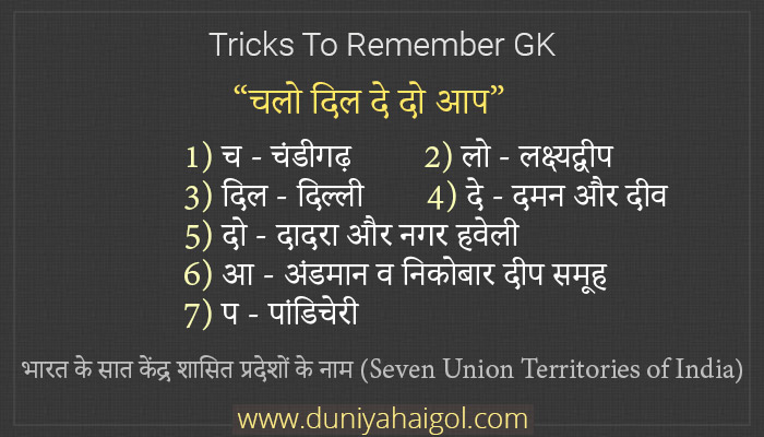 Tricks to Remember GK 6
