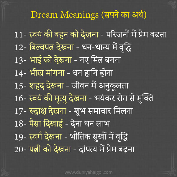 Dream Meanings