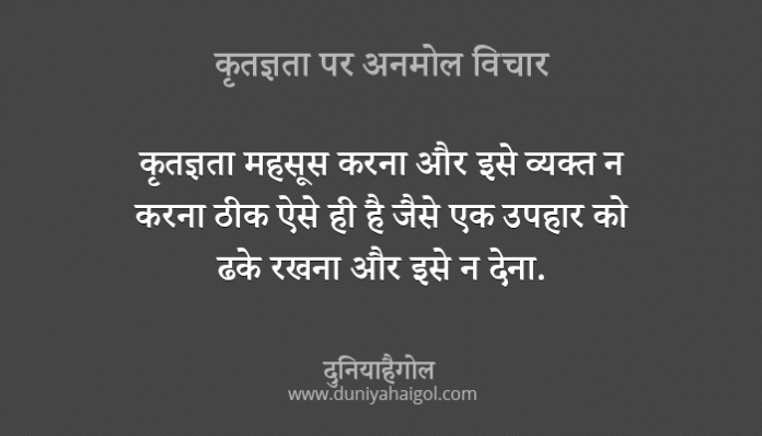 Gratitude Quotes in Hindi