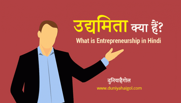 What is Entrepreneurship in Hindi