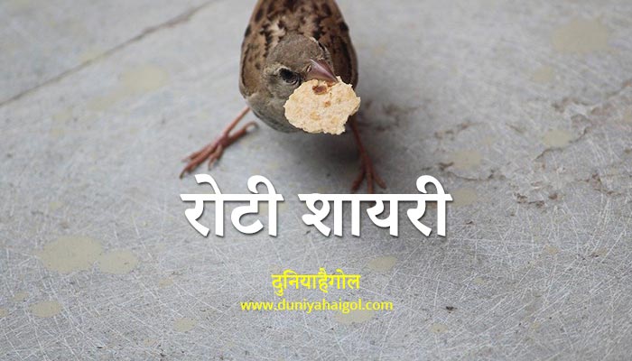 रोटी शायरी | Roti Shayari in Hindi | Roti Status in Hindi | दुनियाहैगोल