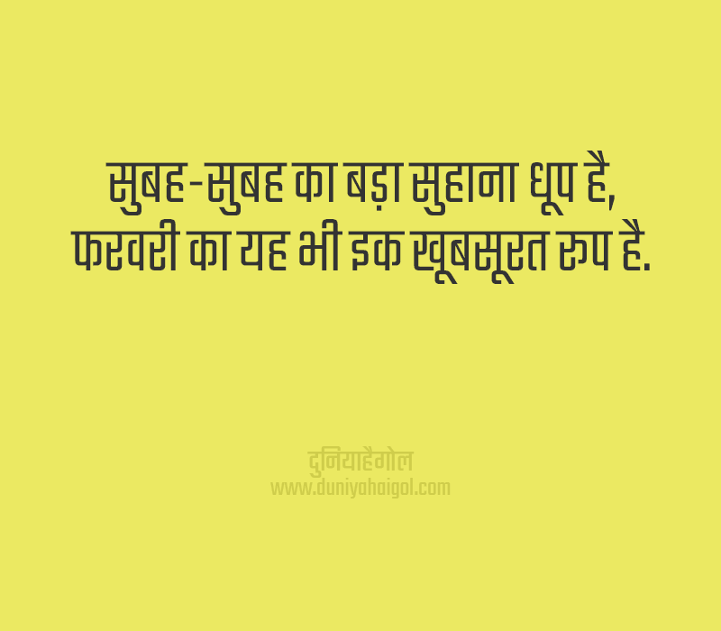 February Status in Hindi