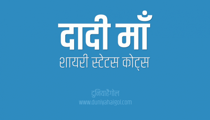 Dadi Maa Shayari Status Quotes in Hindi