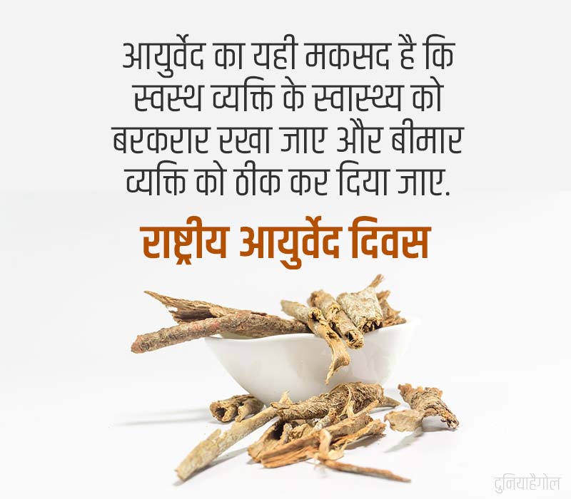 National Ayurveda Day Quotes in Hindi