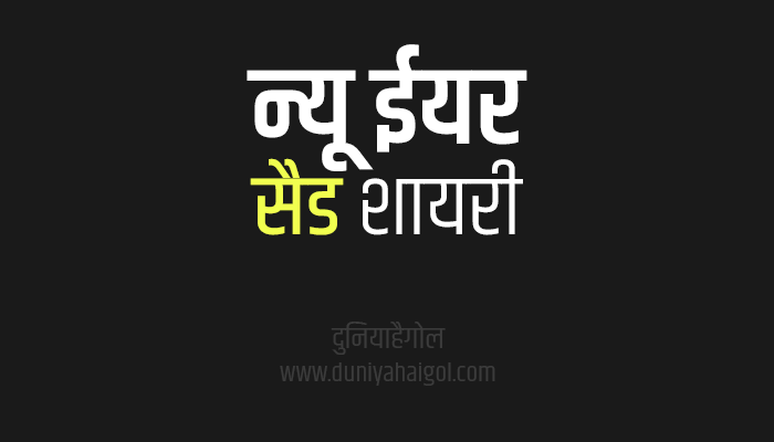 न्यू ईयर सैड शायरी | New Year 2023 Sad Shayari in Hindi | दुनियाहैगोल