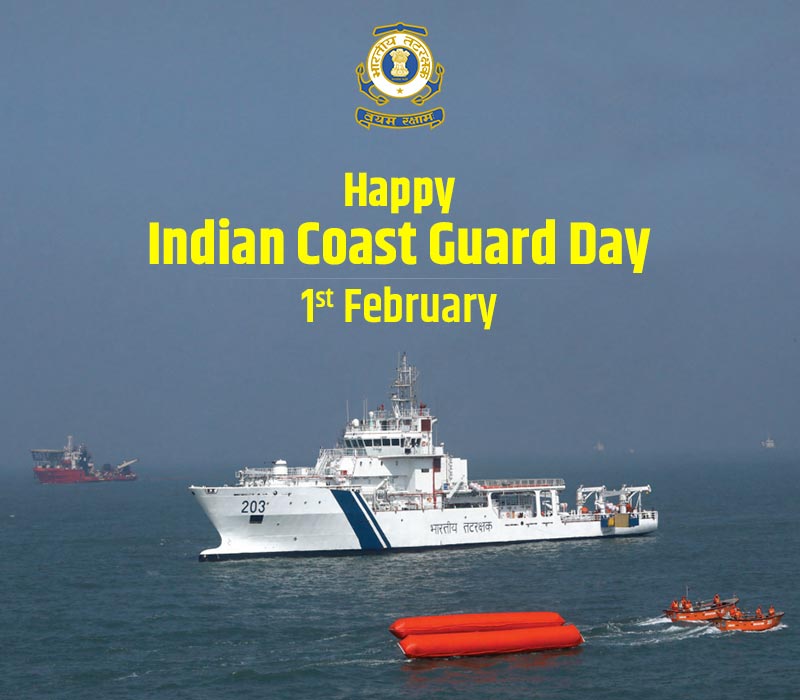 Happy Indian Coast Guard Day Photo