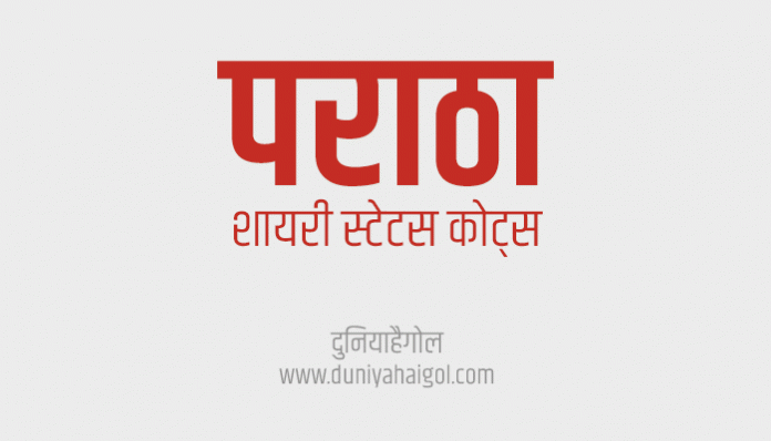 Paratha Shayari Status Quotes in Hindi