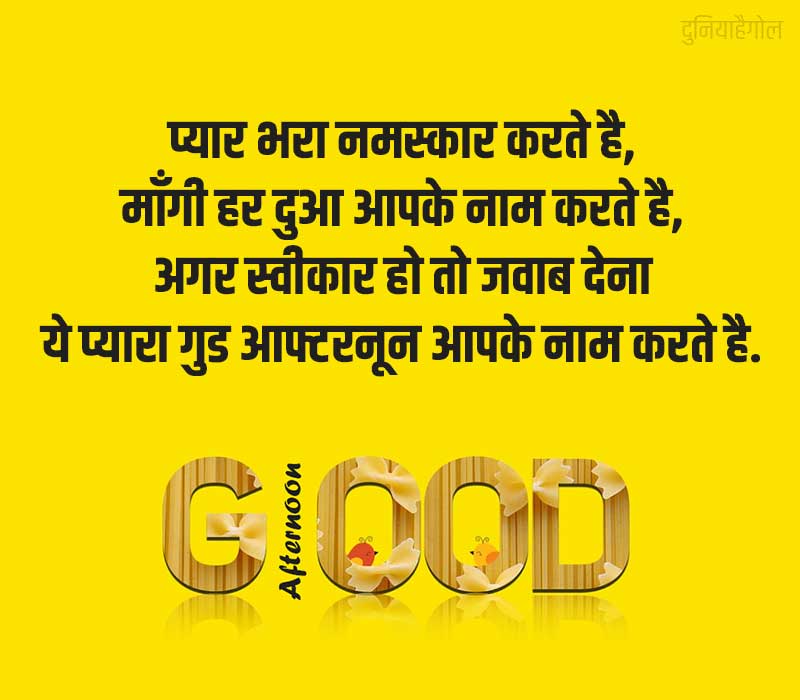 Good Afternoon Shayari Status in Hindi | गुड आफ्टरनून शायरी | दुनियाहैगोल