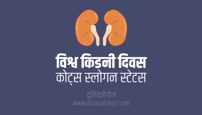 World Kidney Day Quotes Slogan Status Shayari in Hindi