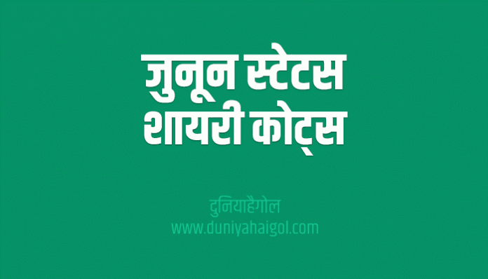 Junoon Shayari Status Quotes in Hindi
